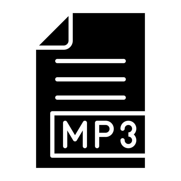 Ilustración del diseño del icono vectorial MP3