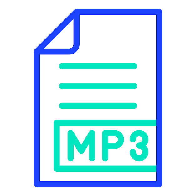 Ilustración del diseño del icono vectorial MP3