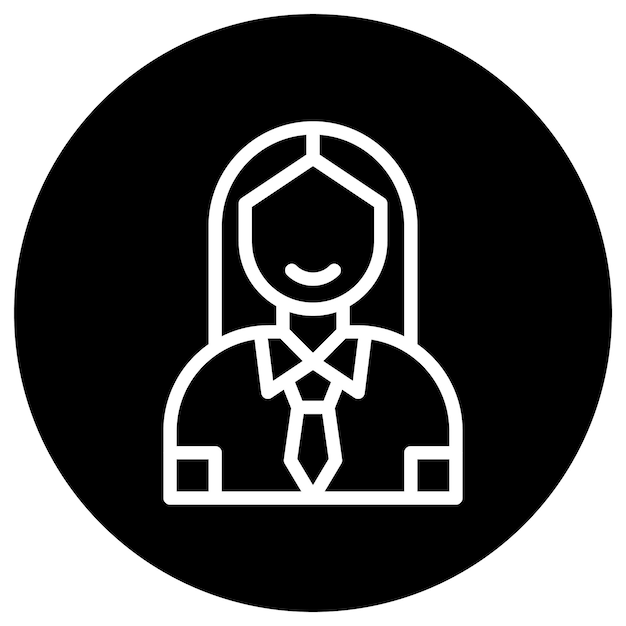 Ilustración de diseño de icono vectorial de mujer de negocios