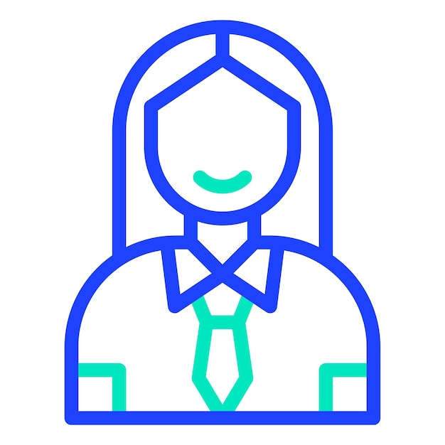 Ilustración de diseño de icono vectorial de mujer de negocios