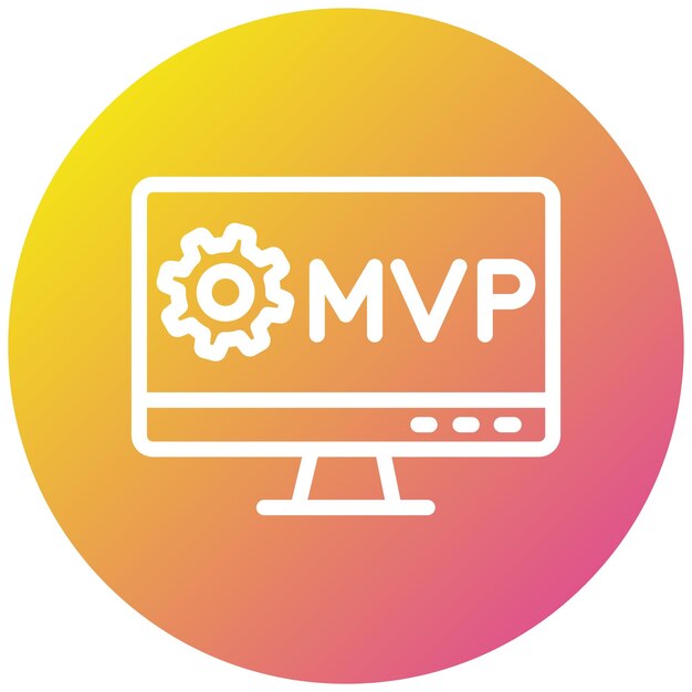 Ilustración del diseño del icono vectorial MVP