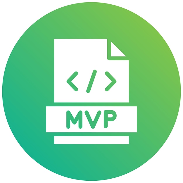 Ilustración del diseño del icono vectorial MVP
