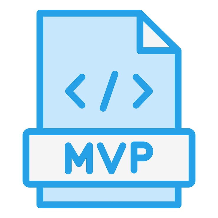Vector ilustración del diseño del icono vectorial mvp