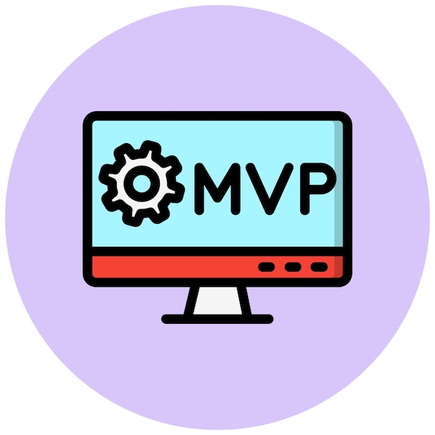 Ilustración del diseño del icono vectorial MVP
