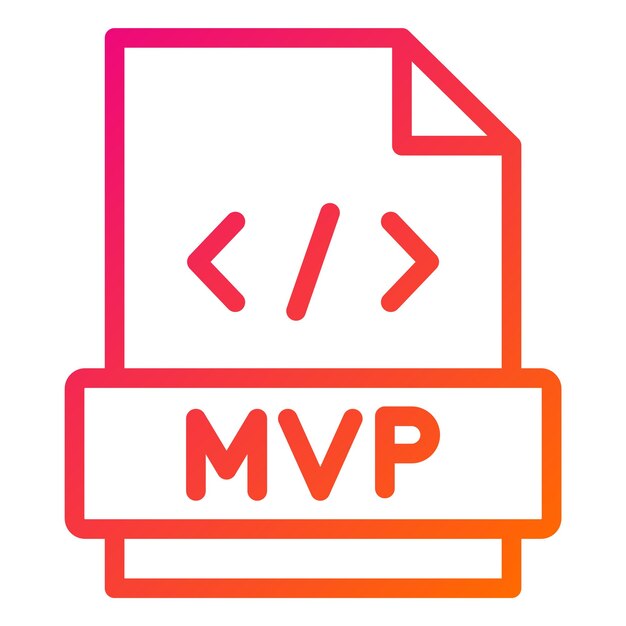 Ilustración del diseño del icono vectorial MVP