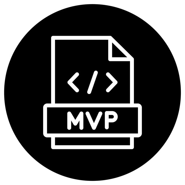 Ilustración del diseño del icono vectorial MVP