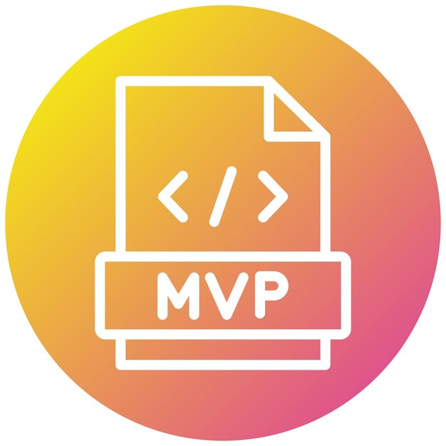 Ilustración del diseño del icono vectorial MVP