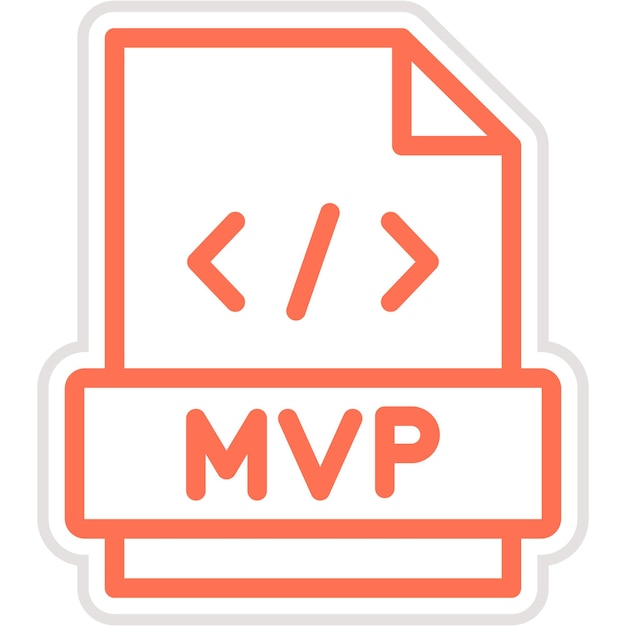 Ilustración del diseño del icono vectorial MVP