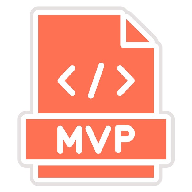 Ilustración del diseño del icono vectorial MVP