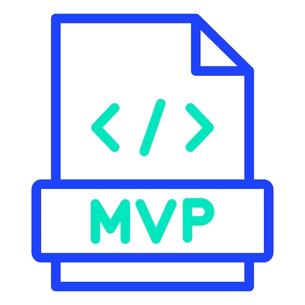 Ilustración del diseño del icono vectorial MVP