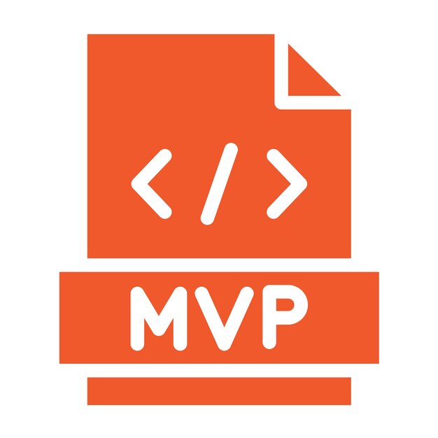 Ilustración del diseño del icono vectorial MVP