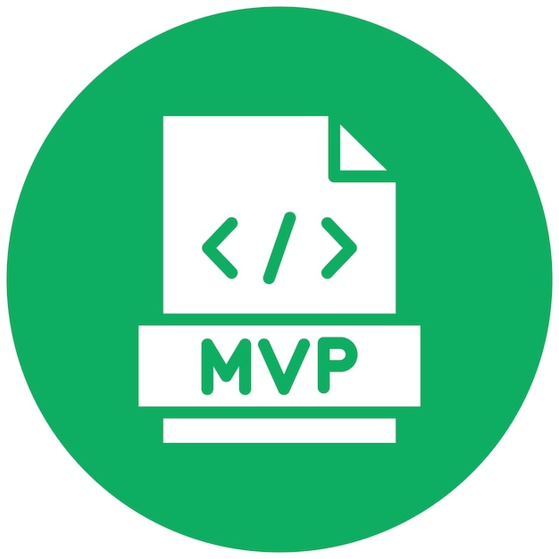 Ilustración del diseño del icono vectorial MVP