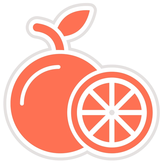 Ilustración del diseño del icono vectorial naranja