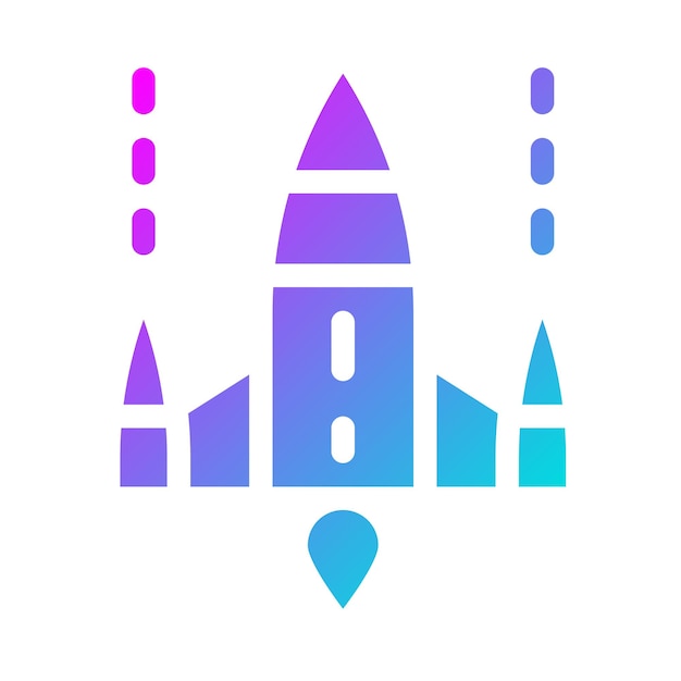 Ilustración del diseño del icono vectorial de la nave espacial