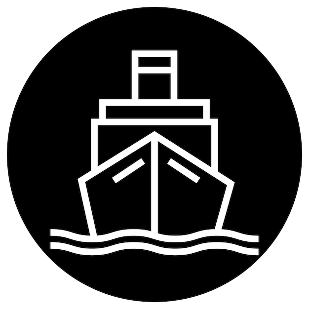 Ilustración del diseño del icono vectorial de la nave