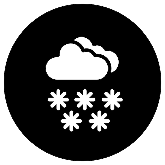 Ilustración del diseño del icono vectorial de nieve