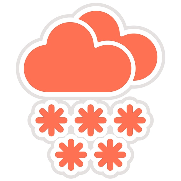 Ilustración del diseño del icono vectorial de nieve
