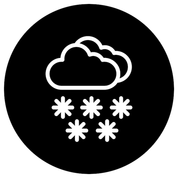 Ilustración del diseño del icono vectorial de nieve