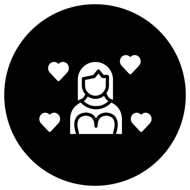 Ilustración del diseño del icono vectorial de la niña