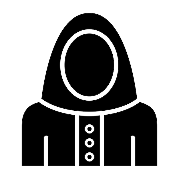 Ilustración del diseño del icono vectorial del Niqab