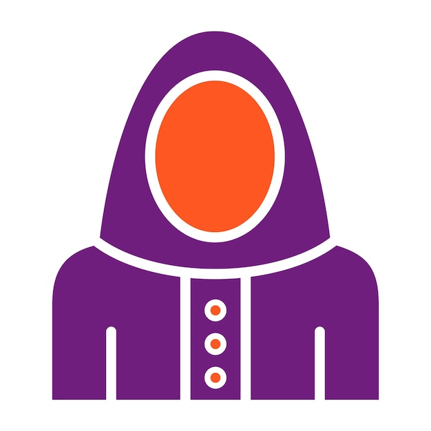 Ilustración del diseño del icono vectorial del Niqab