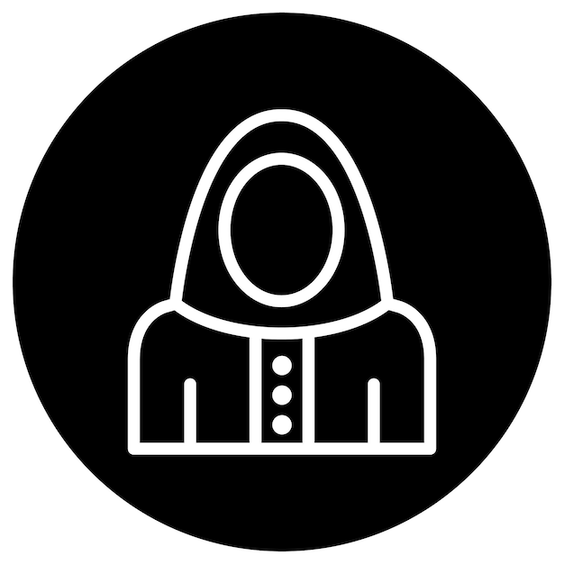 Ilustración del diseño del icono vectorial del Niqab