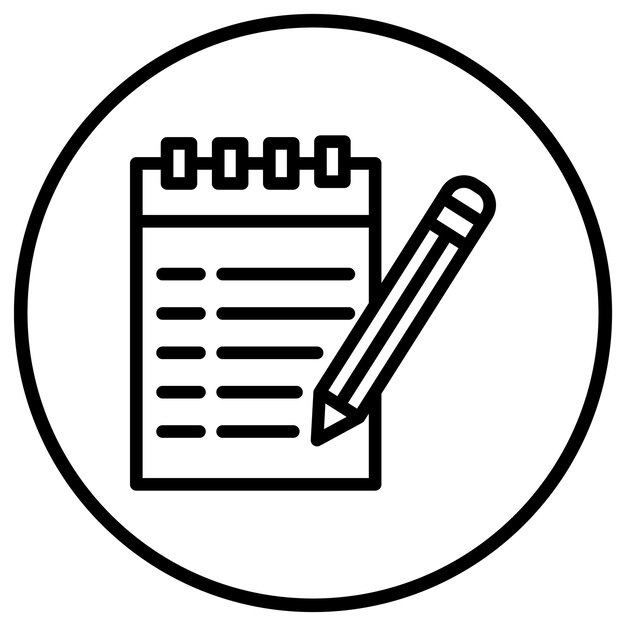 Ilustración del diseño del icono vectorial de las notas