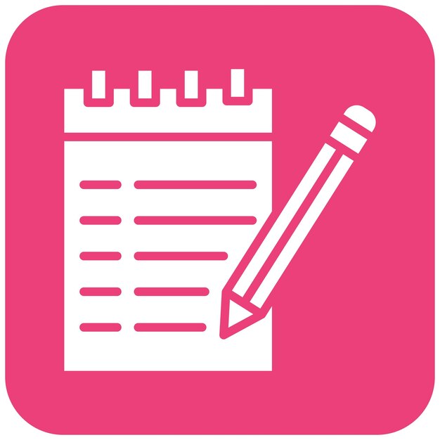 Ilustración del diseño del icono vectorial de las notas
