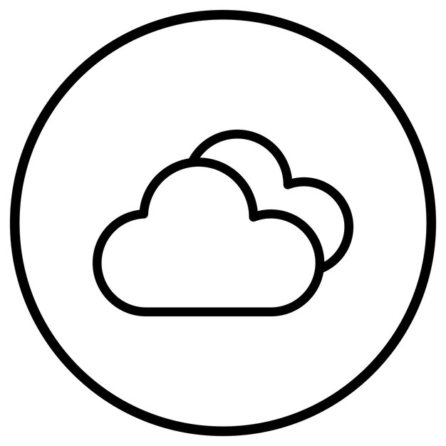 Ilustración del diseño del icono vectorial de la nube