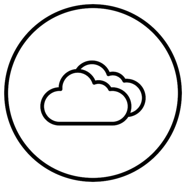 Ilustración del diseño del icono vectorial de la nube