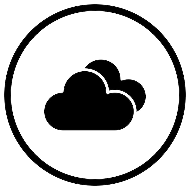Ilustración del diseño del icono vectorial de la nube