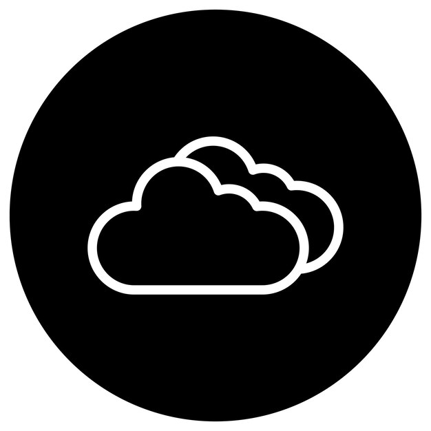 Ilustración del diseño del icono vectorial de la nube
