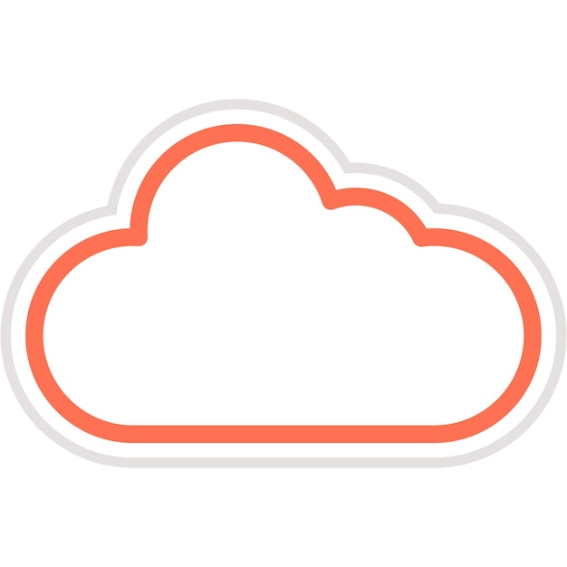 Ilustración del diseño del icono vectorial de la nube