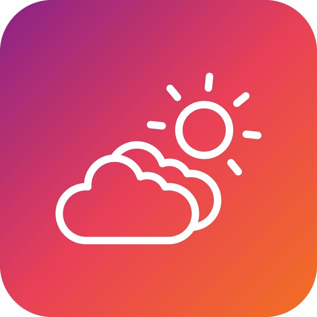 Ilustración del diseño del icono vectorial nublado