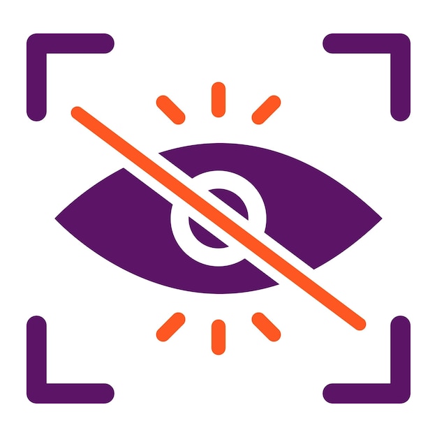 Vector ilustración del diseño del icono vectorial del ojo rojo