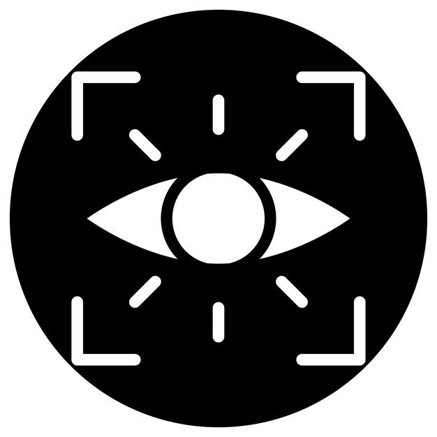 Ilustración del diseño del icono vectorial del ojo