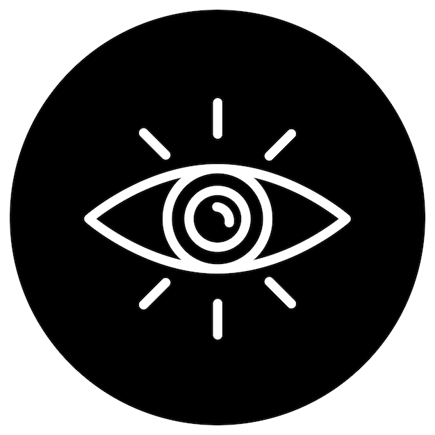 Ilustración del diseño del icono vectorial del ojo