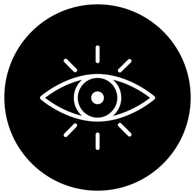 Ilustración del diseño del icono vectorial del ojo