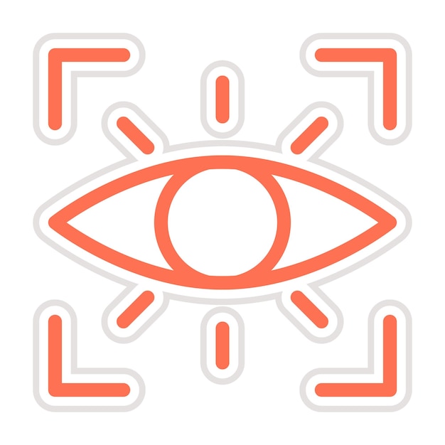 Ilustración del diseño del icono vectorial del ojo
