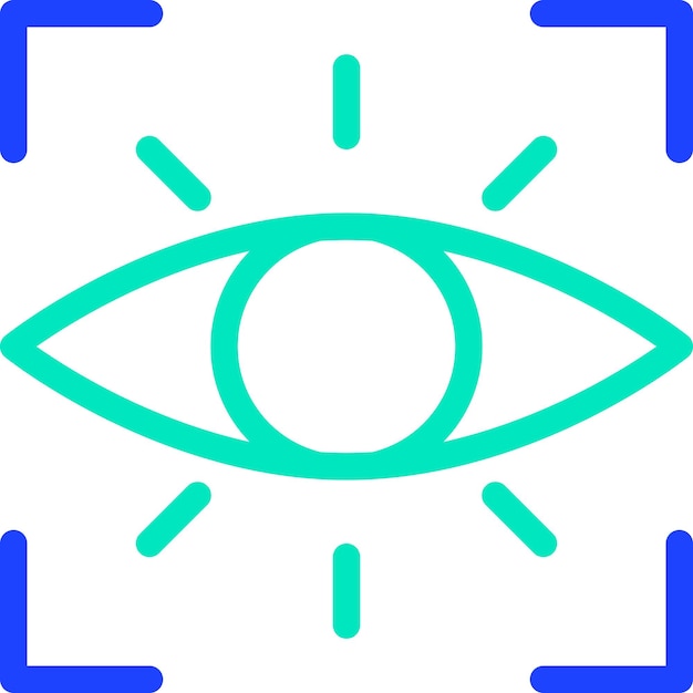 Ilustración del diseño del icono vectorial del ojo