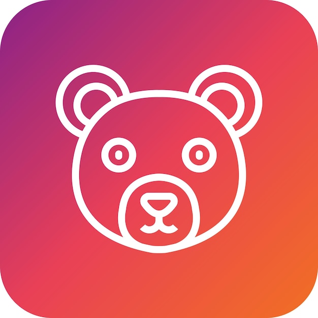 Ilustración del diseño del icono vectorial del oso