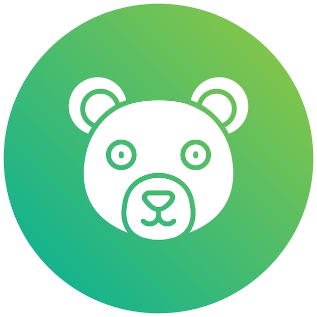 Ilustración del diseño del icono vectorial del oso