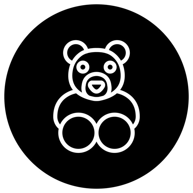 Ilustración del diseño del icono vectorial del oso