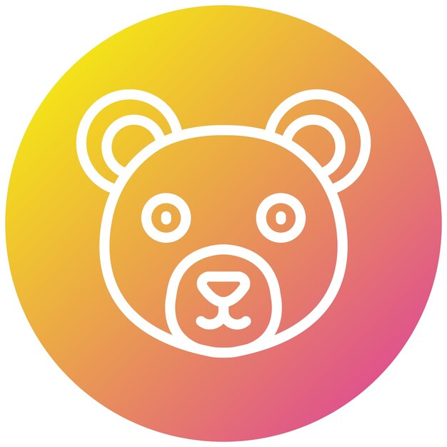 Ilustración del diseño del icono vectorial del oso