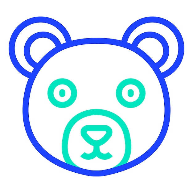 Ilustración del diseño del icono vectorial del oso