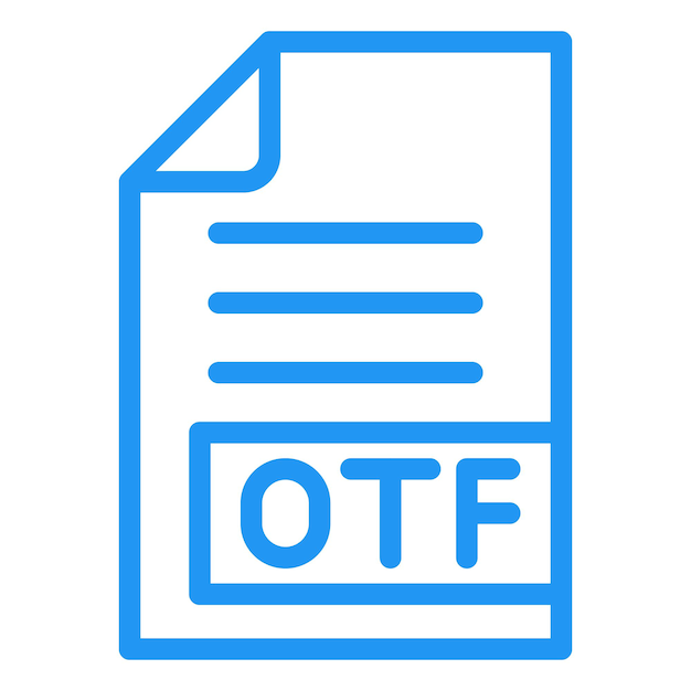 Ilustración del diseño del icono vectorial OTF