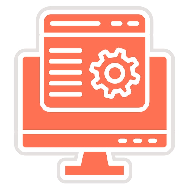 Ilustración del diseño del icono vectorial de la página de aterrizaje
