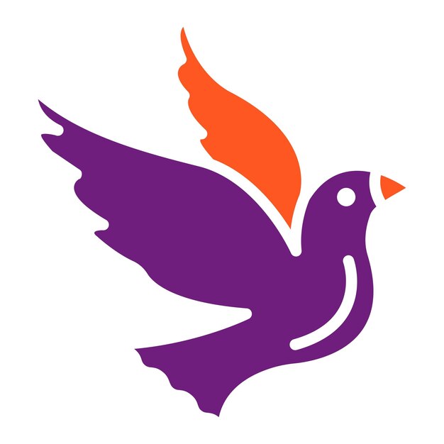 Ilustración del diseño del icono vectorial de pájaros