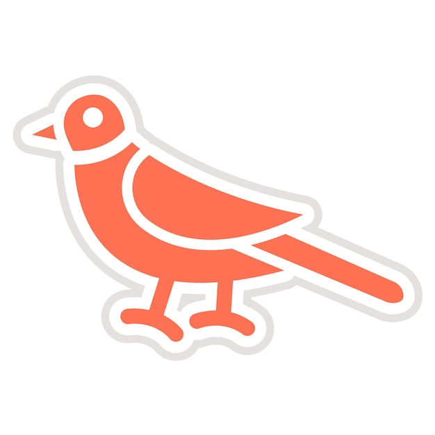 Ilustración del diseño del icono vectorial de pájaros