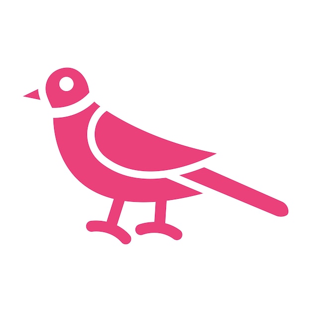 Ilustración del diseño del icono vectorial de pájaros